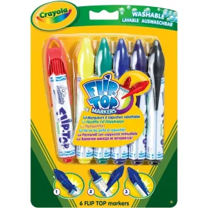 Crayola Flip Top Markers - Pack of 6