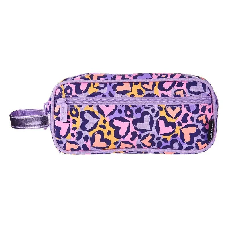 Smiggle Flow 3 In 1 Pencil Case - Lilac/orange