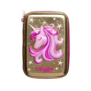 Smiggle Gold Hardtop Pencil Case - Gold