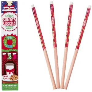 Smiggle Santa's Cookies Scented Hb Pencils X 4 - Red