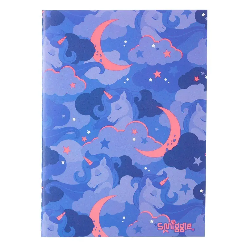 Smiggle Small A6 Pocket Notebook - Blue/pink