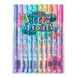Smiggle Splash Sleepy Sprouts Scented Pen Pack X 10