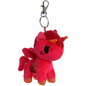 tokidoki AURORA 60800 Plush Peperoni Red Unicorno Key Clip