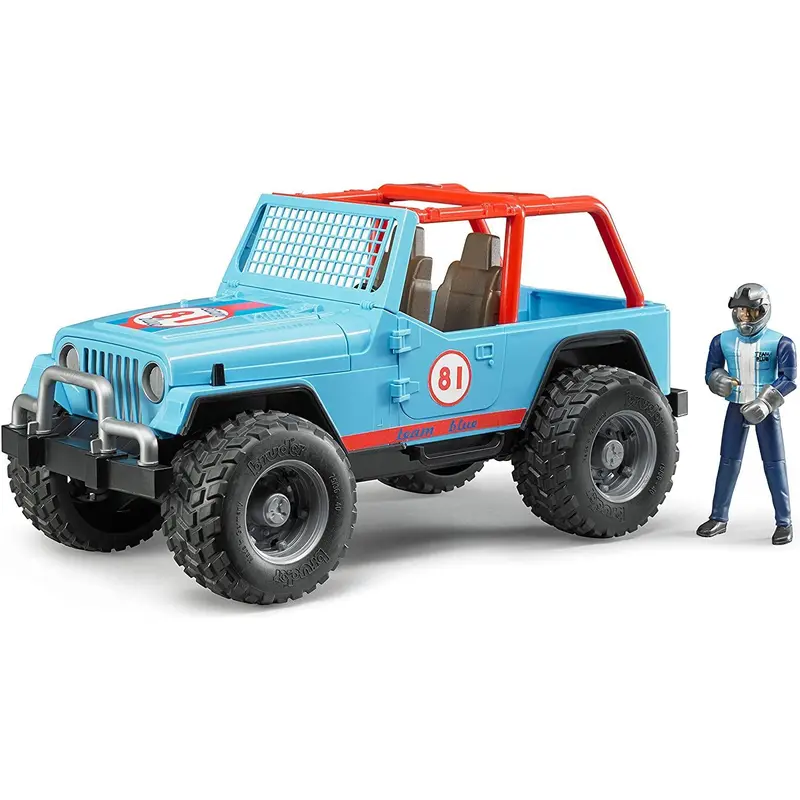 Bruder 2541 Blue Cross Country Racer Jeep with Driver