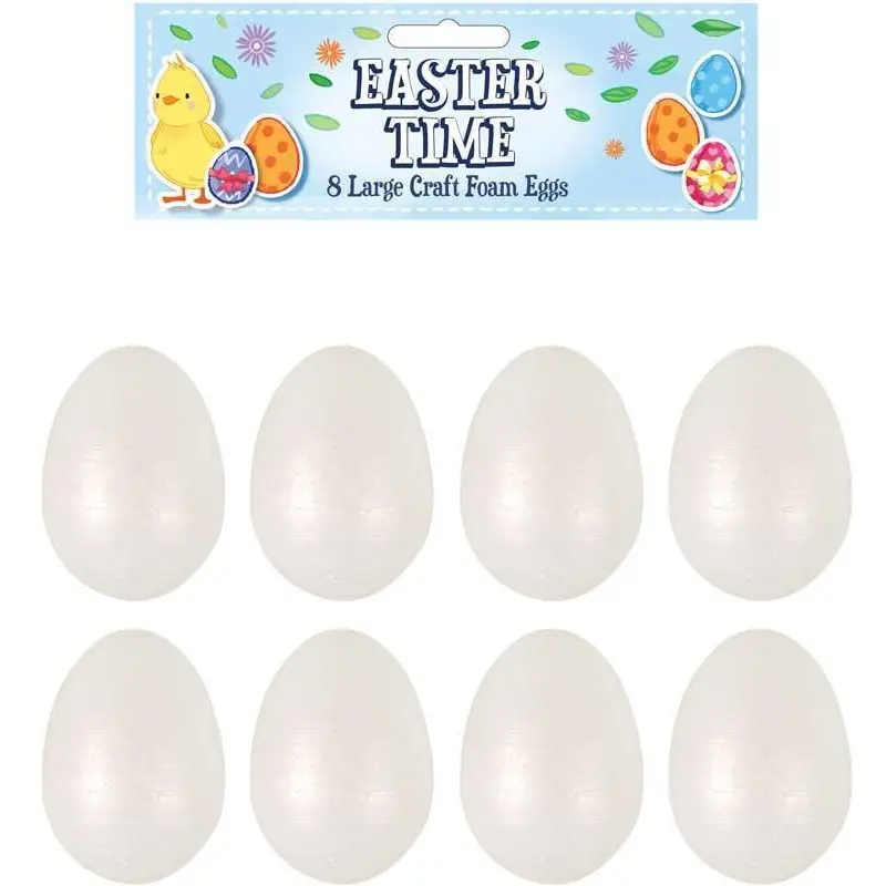 Easter Time 8 Large Craft Foam Eggs