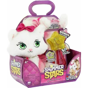 Shimmer Stars Twinkle Cat 28cm Plush - White