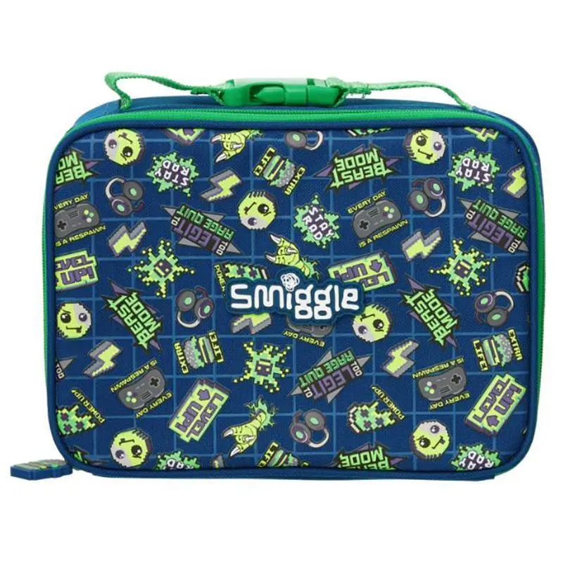 Smiggle Express & Explore Square Lunch Box - Navy