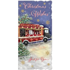 Christmas Mistletoe & Wine Premium Boxed Cards 10 Pack