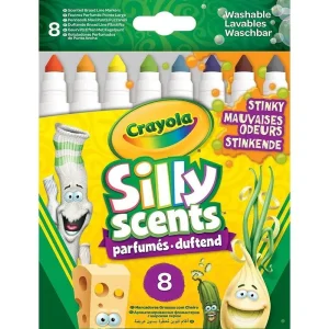 Crayola Silly Scents Broadline Perfumed Markers, 8 Colours