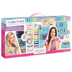 Make It Real Mega Jewellery Studio - DIY Bead Necklace and Bracelet Making Kit Arts & Crafts
