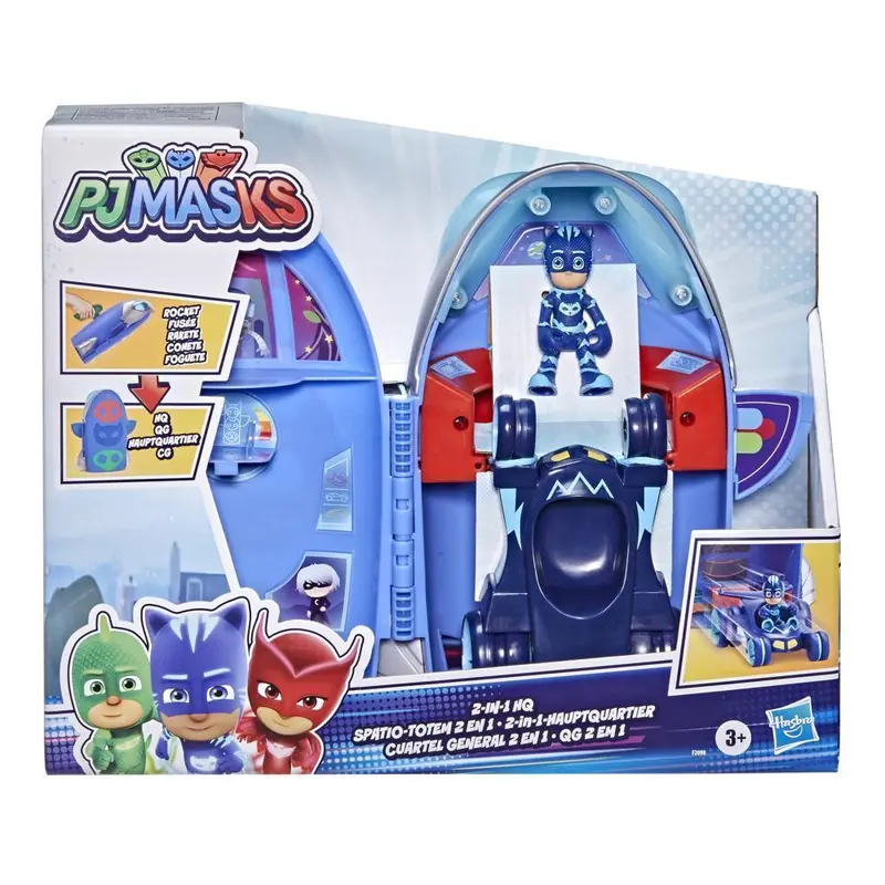 PJ Masks 2-in-1 Hq Playset Headquarters and Rocket