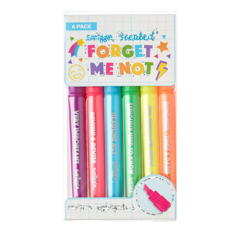 Smiggle 264054 Forget Me Not Highlighters X6