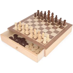 Toyrific Chess and Draughts 2-in-1 Game Board Set