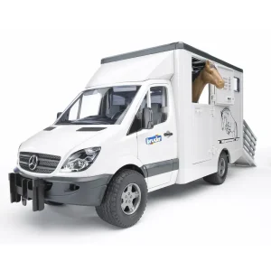 Bruder Mercedes Benz Sprinter Animal Transporter with 1 Horse