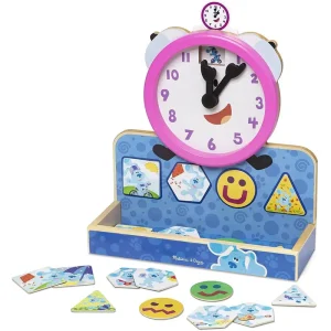 Melissa & Doug Blue's Clues & You! Wooden Tickety Tock Magnetic Clock