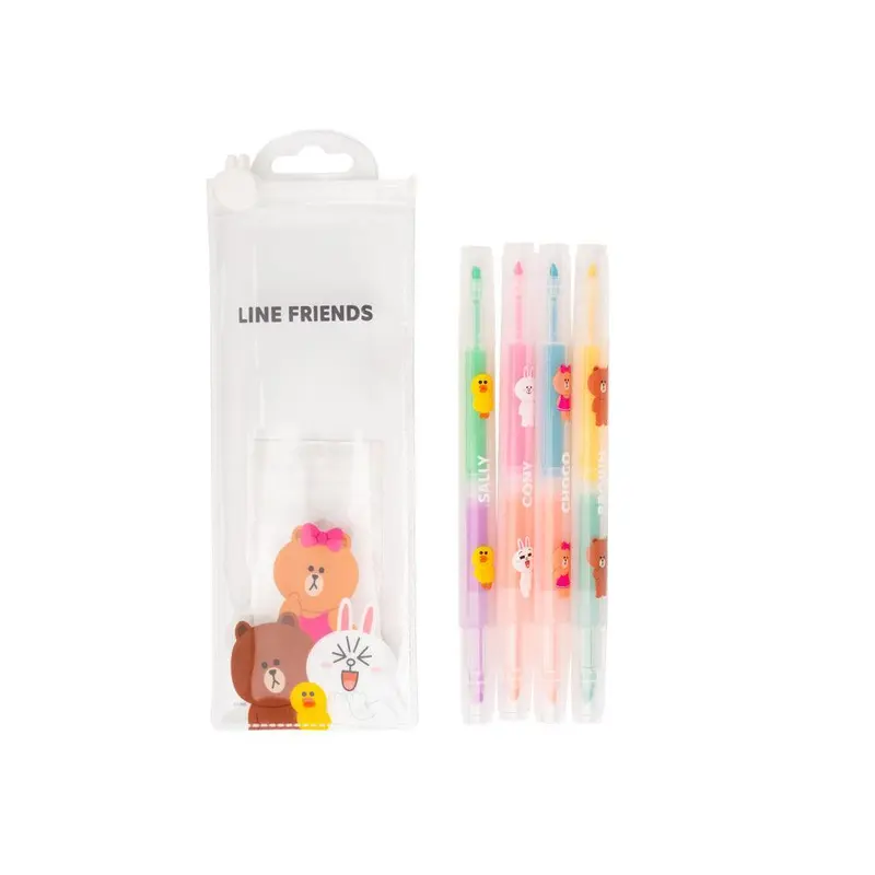 Line Friends Double-sided Highlighters Set