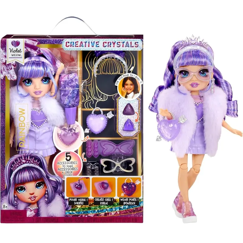 Rainbow High Creative Crystals Fashion Doll- Violet