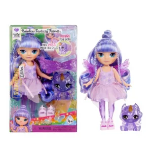 Rainbow High Littles Rainbow Fantasy Fairies with Pet - Amethyst Purple