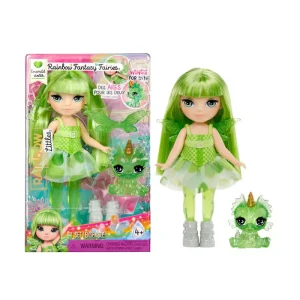 Rainbow High Littles Rainbow Fantasy Fairies with Pet - Emerald Green