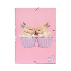 Studio Pets Rabbits A4 Elastic Folder