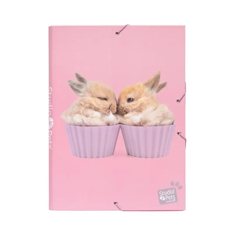 Studio Pets Rabbits A4 Elastic Folder