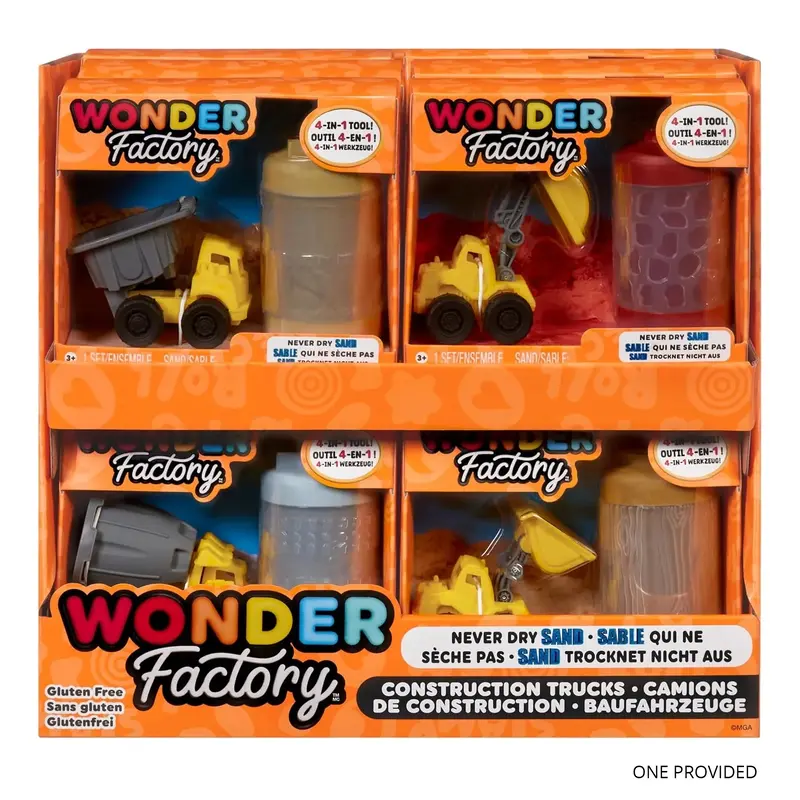 Wonder Factory Never Dry Sand Construction Trucks - Assorted