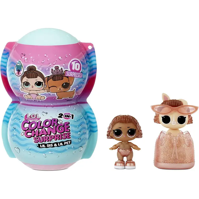 2-n-1 LOL Surprise! Me & My Lil Sis & Lil Pet Colour Change Surprise