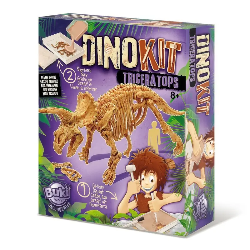 BUKI France Dino Kit Triceratops Dinosaur Fossil Digging Set