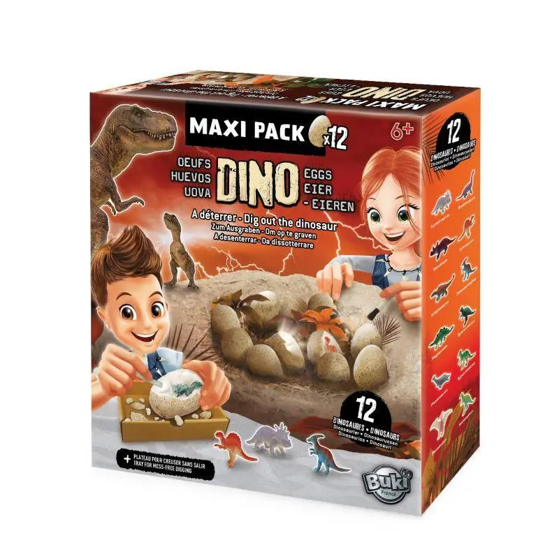 BUKI France Dino Mega Egg Maxi Pack of 12
