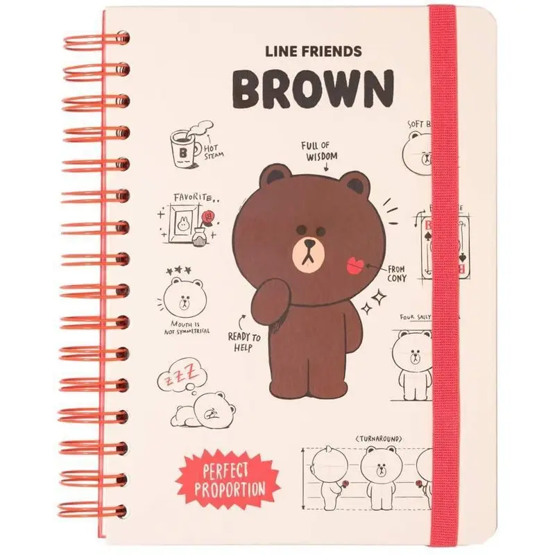 Line Friends Lined Cover 180 Pages A5 Notebook