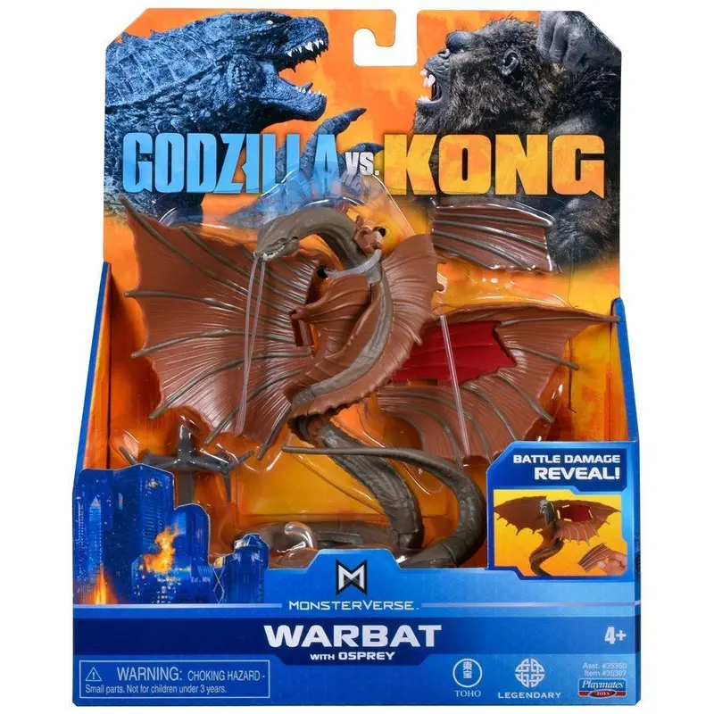 Monsterverse Godzilla Vs Kong 15cm Hollow Earth Monsters Warbat with Osprey