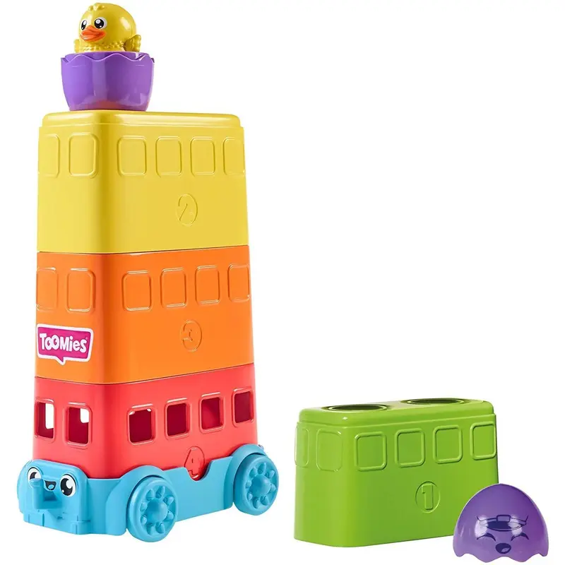 TOMY Toomies Hide & Squeak Stacker Decker Bus