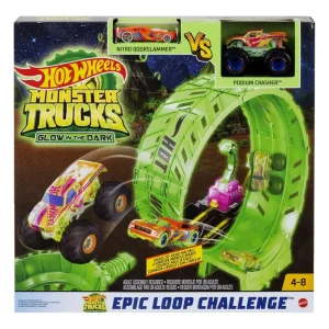 Hot Wheels Monster Trucks Glow-in-the Dark Epic Loop Challenge