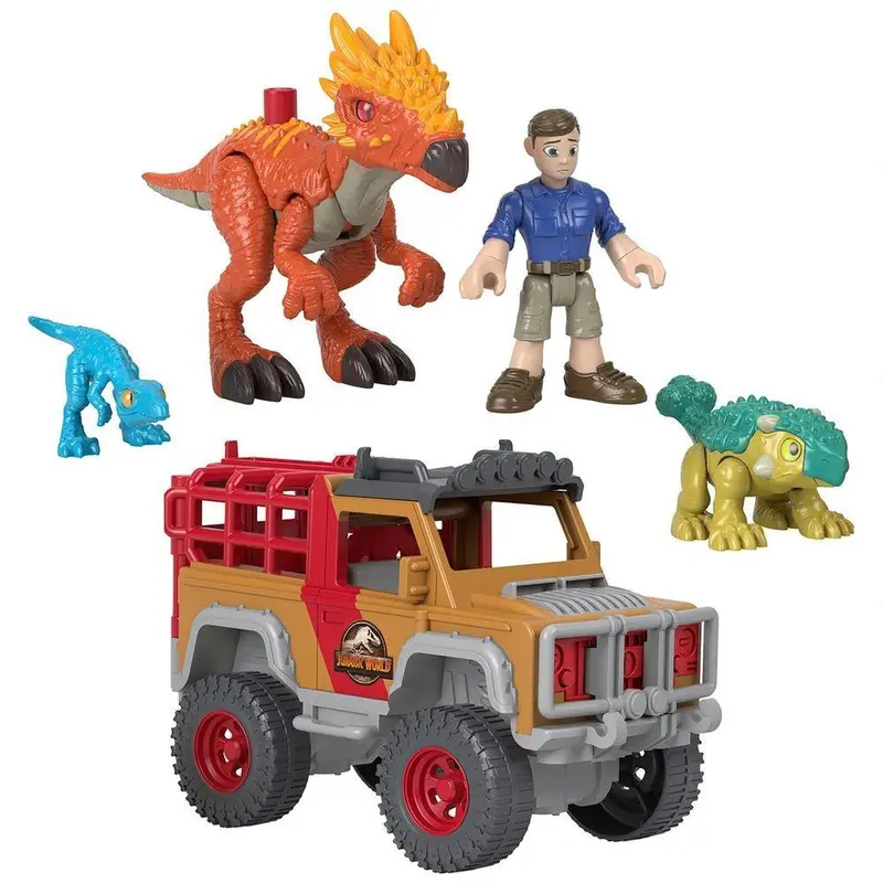 Imaginext Jurassic World Camp Cretaceous Vehicle, Figure and Dinos Pack
