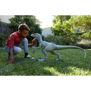 Jurassic World Dinosaur Super Colossal Velociraptor Blue 90cm Figure