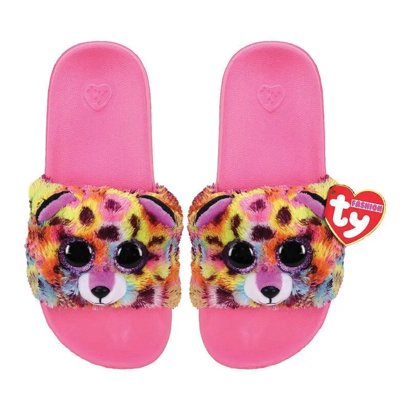 Ty Fashion Slide Slippers Giselle Leopard - Size 32-34