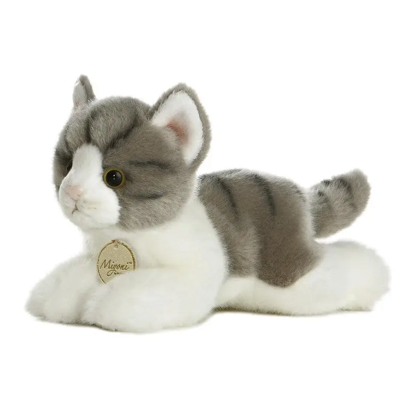 AURORA Miyoni Grey Tabby Cat 8-inch Plush