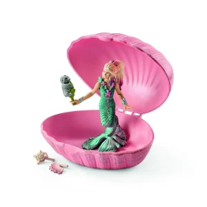 Schleich 70562 Mermaid with Baby Turtle In Shell Figure