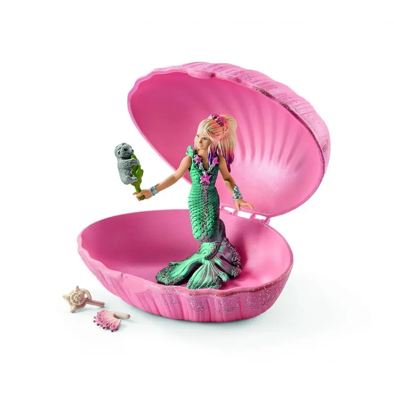 Schleich 70562 Mermaid with Baby Turtle In Shell Figure