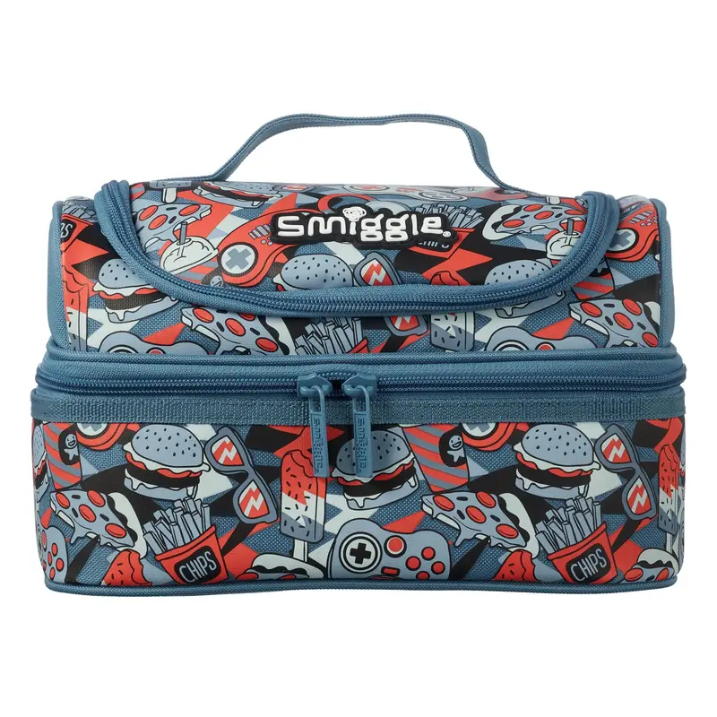 Smiggle Illusion Double Decker Lunchbox - Grey