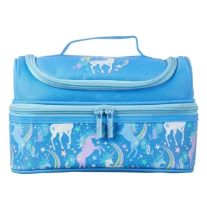 Smiggle Neat Double Decker Lunchbox - Cornflower Blue