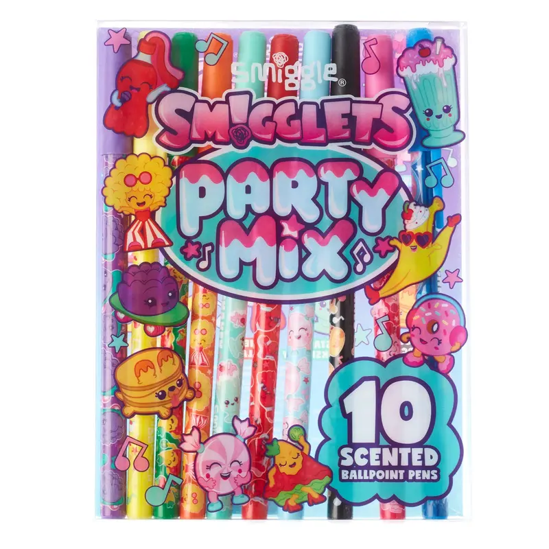 Smiggle Party Mix Scented Pen Pack X10 - Colour Mix