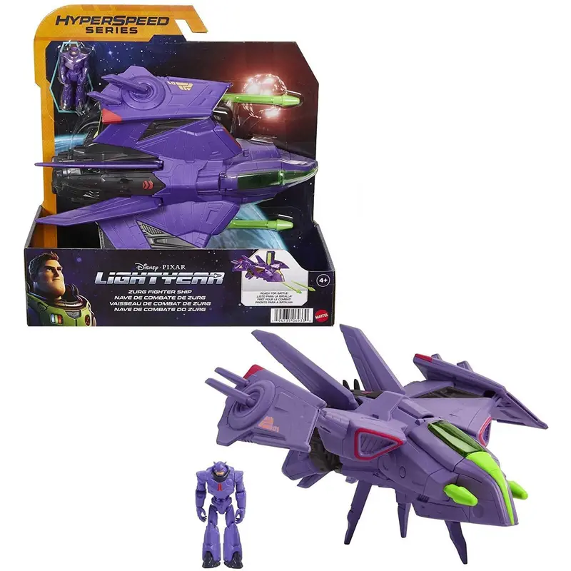 Disney Pixar Lightyear Hyperspeed Series Zurg Fighter Ship and Zurg
