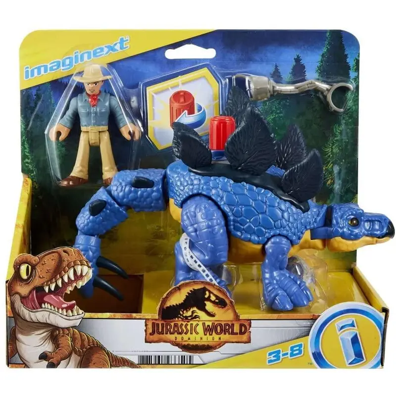 Imaginext Jurassic World Stegosaurus and Dr Grant