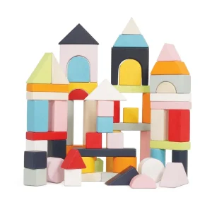 Le Toy Van 60 Wooden Building Blocks & Cotton Bag