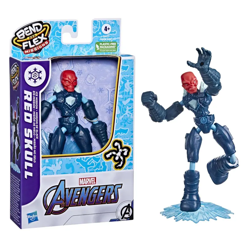Marvel Spider-Man Bend and Flex Red Skull Ice Action Figure