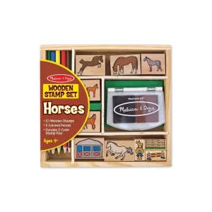 Melissa & Doug 12410 Wooden Stamp Set - Horses
