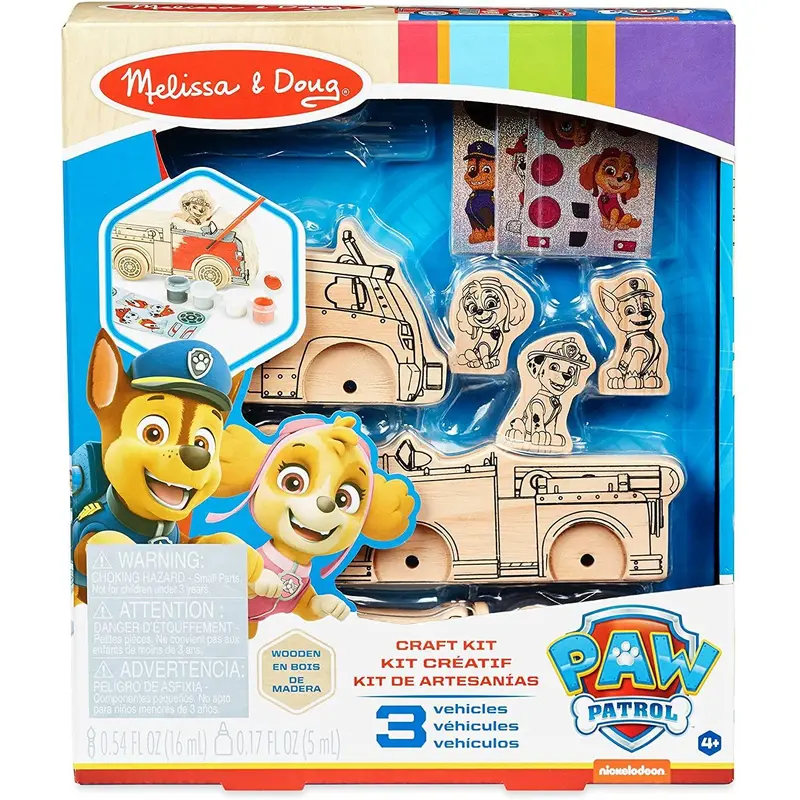 Melissa & Doug 33266 PAW Patrol Wooden Vehicles Craft Kit