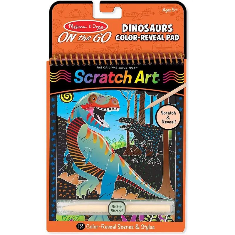Melissa & Doug 40514 Scratch Art-dinosaur Activity Book