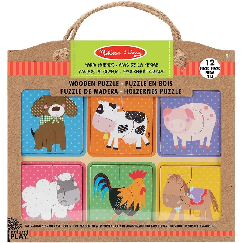 Melissa & Doug 41363 Farm Friends Wooden Jigsaw Puzzle